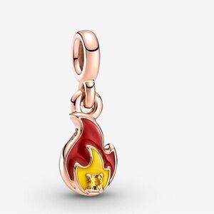 Pandora Red and Yellow Flame Charm